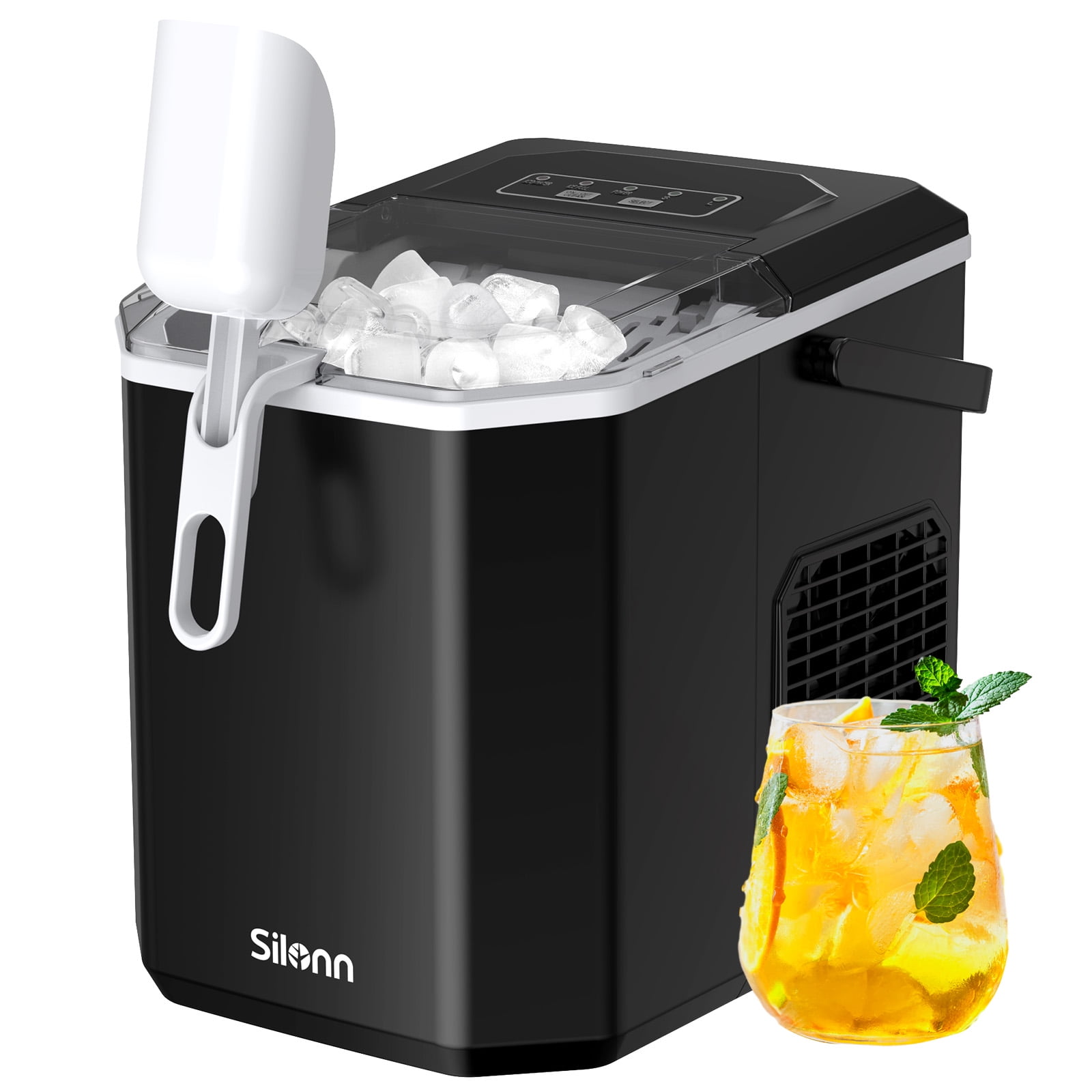 Philergo Countertop Ice Maker, SelfCleaning Portable Ice Machine with