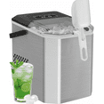 thumbnail image 1 of Philergo Ice Maker Countertop, 26lbs Per day, 9 Bullet Ice Cubes Ready in 6 Mins, Auto-Cleaning with Basket and Scoop, Quiet Compact Ice Maker for Home/Kitchen/RV/Camping/Party/Travel, Stainless, 1 of 7