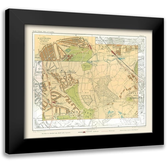 Philip 14x12 Black Modern Framed Museum Art Print Titled - Alexandra Palace England - Philip 1904