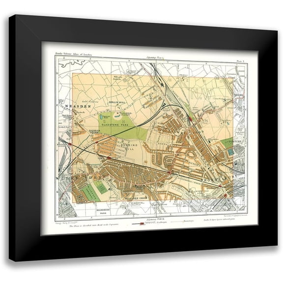 Philip 14x12 Black Modern Framed Museum Art Print Titled - Cricklewood London England - Philip 1904