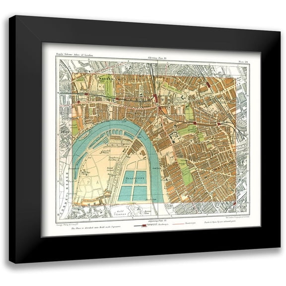 Philip 14x12 Black Modern Framed Museum Art Print Titled - Hammersmith London England - Philip 1904