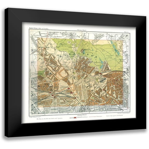 Philip 14x12 Black Modern Framed Museum Art Print Titled - Hampstead London England - Philip 1904