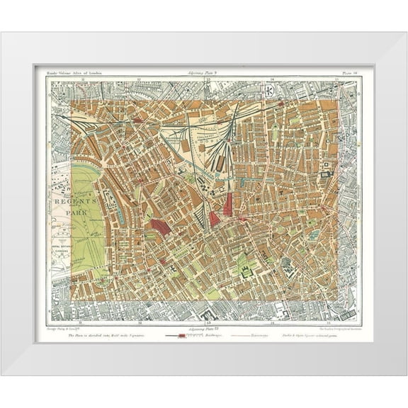 Philip 14x12 White Modern Wood Framed Museum Art Print Titled - Islington London England - Philip 1904