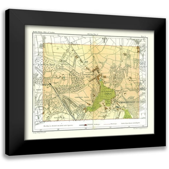Philip 24x20 Black Modern Framed Museum Art Print Titled - Chislehurst London England - Philip 1904