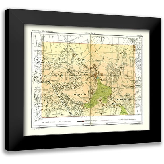 Philip 24x20 Black Modern Framed Museum Art Print Titled - Chislehurst London England - Philip 1904