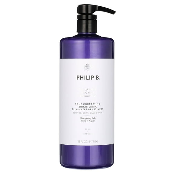 Philip B Icelandic Blonde Tone Correcting Shampoo, Plum Extracts, 32 fl oz