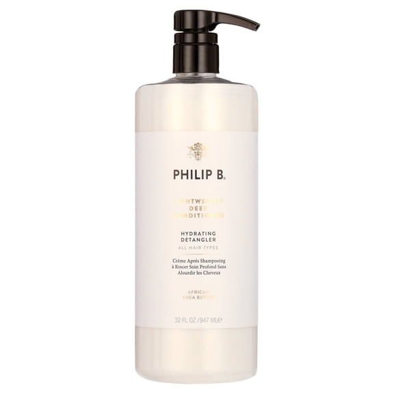 Philip B Lightweight Deep Detangling Adult Conditioner with African Shea Butter, 32 fl oz