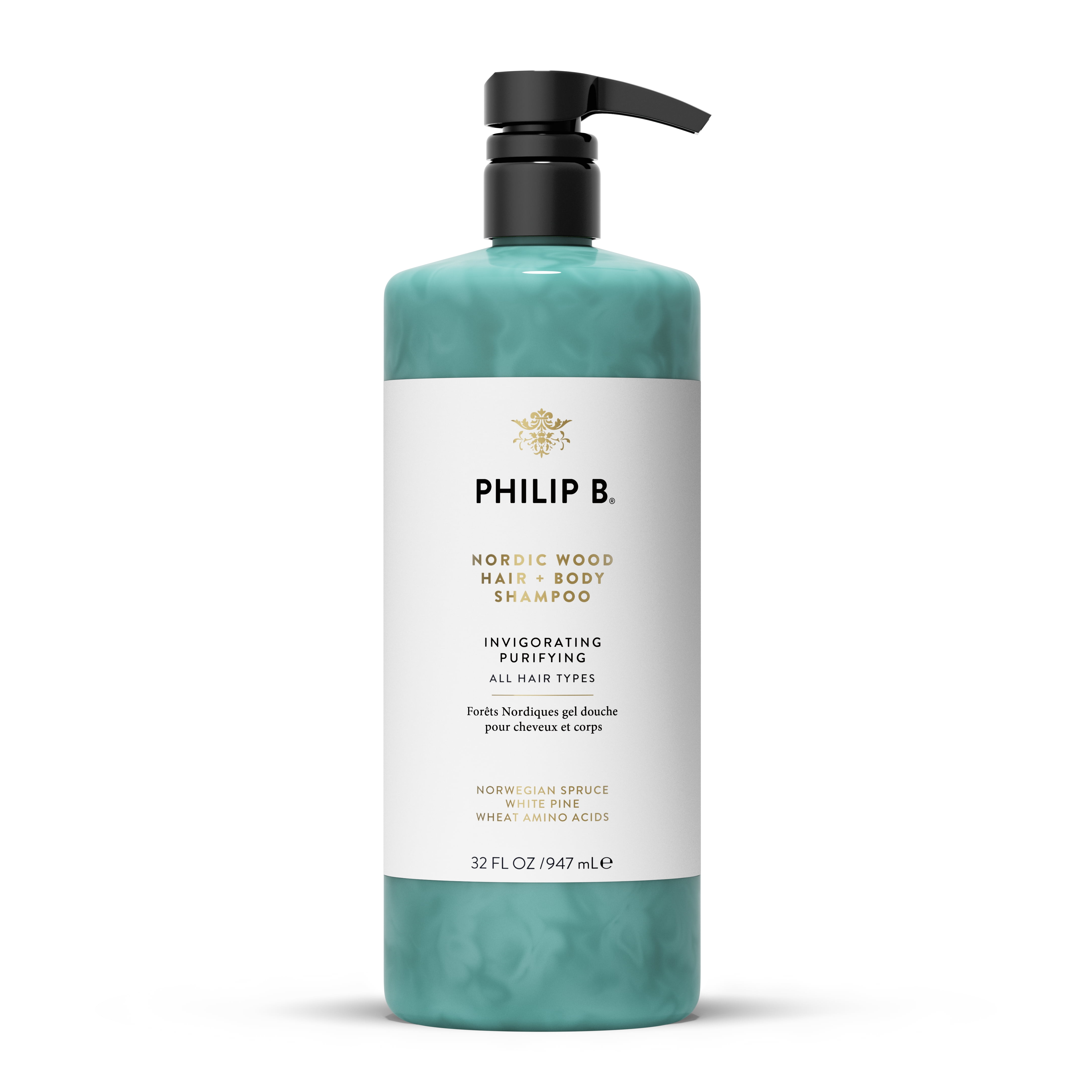 Philip B Nordic Wood Hair + Body Shampoo - 32oz - Walmart.com