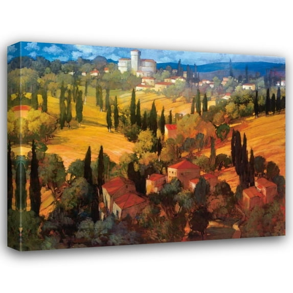 Philip Craig 18x15 Gallery Wrapped Canvas Wall Art Titled - Tuscan Castle