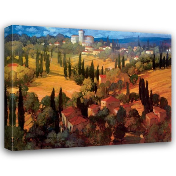 Philip Craig 24x20 Gallery Wrapped Canvas Wall Art Titled - Tuscan Castle