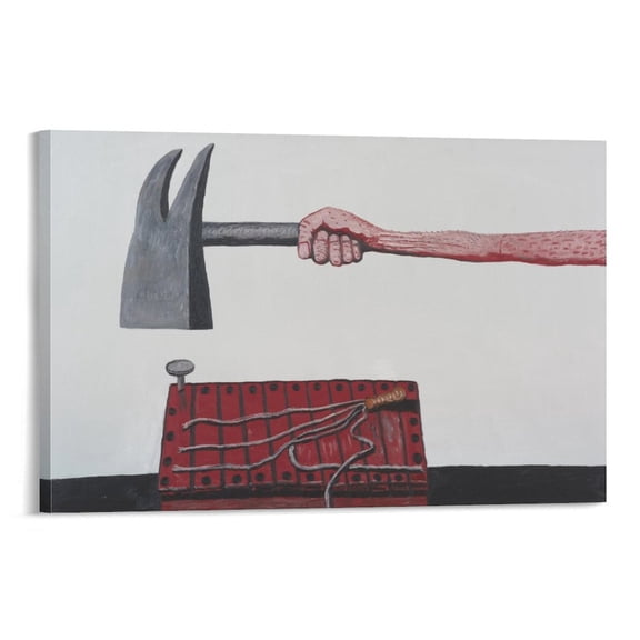 Philip Guston Red Box Large Canvas Printing Famous Paintings Office Home Wall Art Decorative Paintings Gifts Canvas Painting Poster Wall Art Decorative Picture Prints Modern Decor 12x18inch(30x45cm)