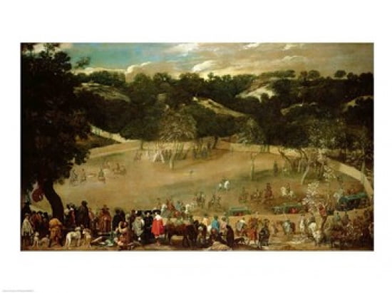 Philip IV Hunting Wild Boar Canvas Art - Diego Velazquez (24 x 18)