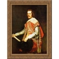 thumbnail image 1 of Philip IV, King of Spain 24x18 Gold Ornate Wood Framed Canvas Art by Diego Velazquez, 1 of 2