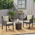 thumbnail image 1 of Philip Outdoor 3 Piece Wicker Chat Set with Cushions, Multibrown, Beige, 1 of 7