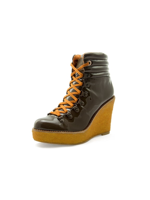 Hiker 200 Heel Brown Leather Boot Shoes 61FHK200W-BRWN New