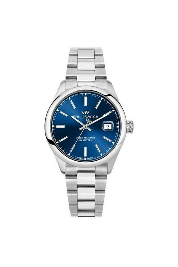 Swiss Made Caribe Urban Stainless Steel Blue Sunray Dial Quartz R8253597644 100M Men's Watch