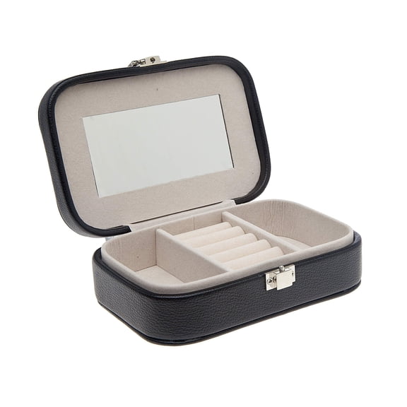 Philip Whitney Jewelry Box Organizer Storage Case for Bracelets, Earrings, Rings, Necklaces, Brooches - Blue