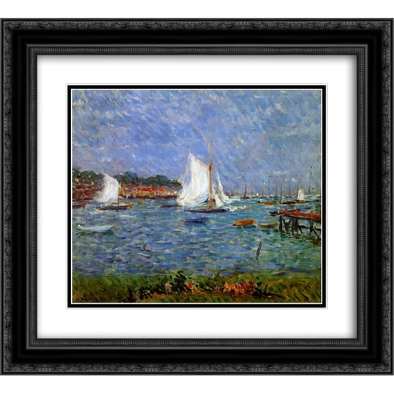 Philip Wilson Steer 2x Matted 22x20 Black Ornate Framed Art Print 'Summer at Cowes'