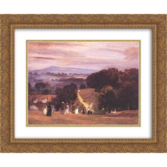 Philip Wilson Steer 2x Matted 24x20 Gold Ornate Framed Art Print 'Ludlow Walks'