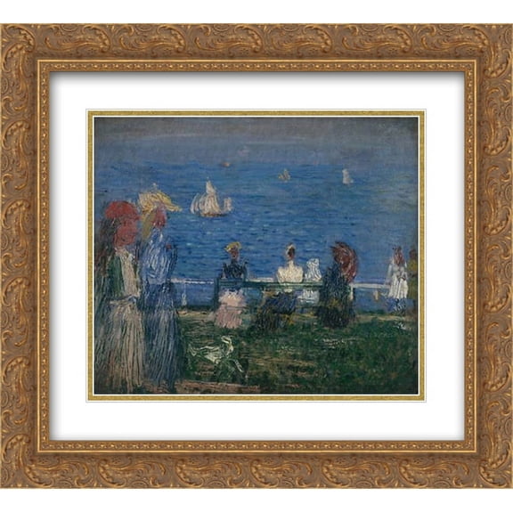 Philip Wilson Steer 2x Matted 24x20 Gold Ornate Framed Art Print 'Southwold'