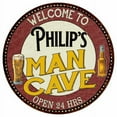 thumbnail image 1 of Philip's Man Cave 14" Round Metal Sign Kitchen Bar Wall Decor 100140035336, 1 of 1