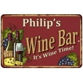 thumbnail image 1 of Philip's Red Wine Bar Sign 8 x 12 High Gloss Metal 208120054300, 1 of 1