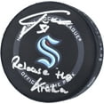 thumbnail image 1 of Philipp Grubauer Seattle Kraken Autographed Official Game Puck with "Release The Kraken" Inscription - Fanatics Authentic Certified, 1 of 3