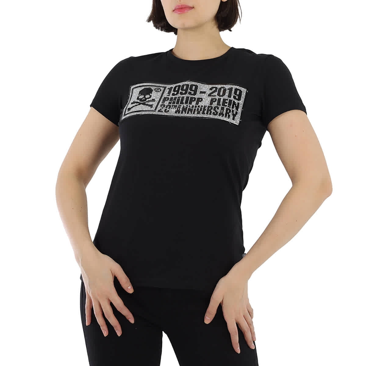 Philipp Plein 20th Anniversary Stretch Cotton Jersey T shirt Size X Small