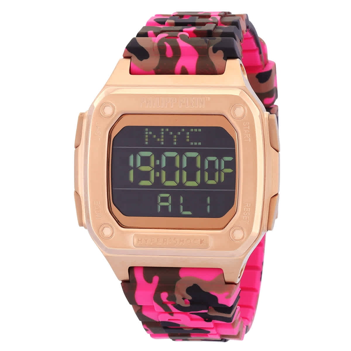NWT Philipp Plein Hyper Shock Quartz Digital Black Dial Unisex Watch Philipp Plein Hyper Shock Unisex Black Dial Digital  main image 2