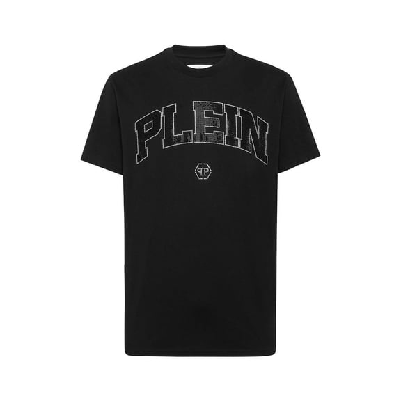 Philipp Plein Oversized Logo Black Cotton T-Shirt (Men's)
