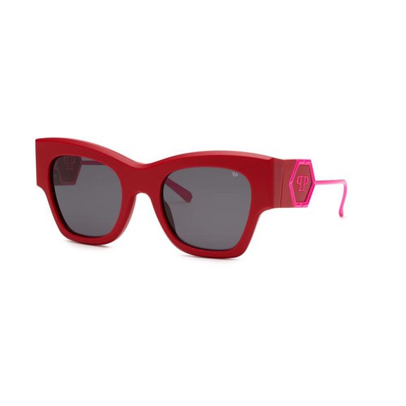 Philipp Plein SPP120M 06Y6 53mm Cat Eye Sunglasses Women's Shiny Red