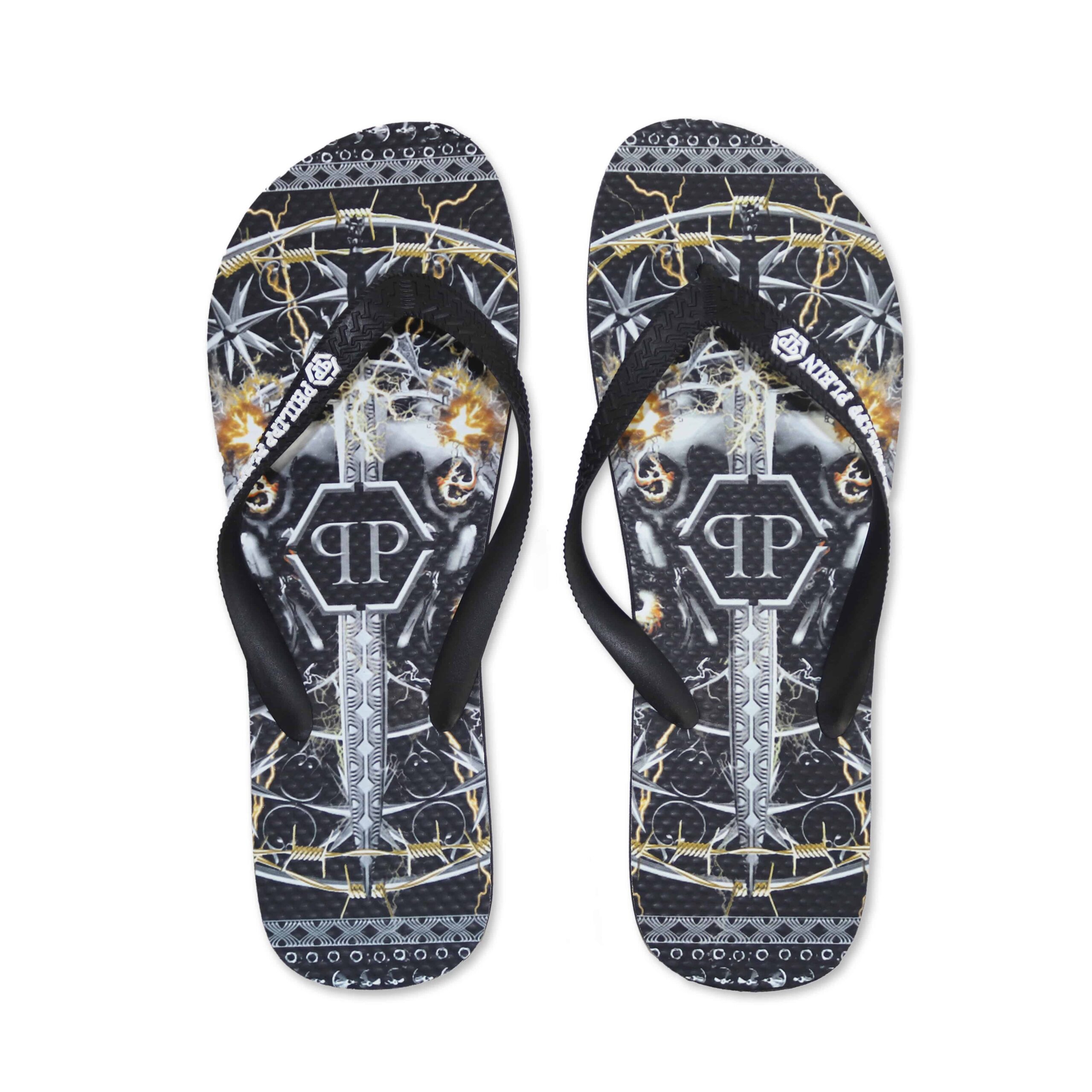 Philipp Plein Infradito Uomo/Donna - Modello BRD_90199, Suola EVA, Tomaia In PL, Beachwear