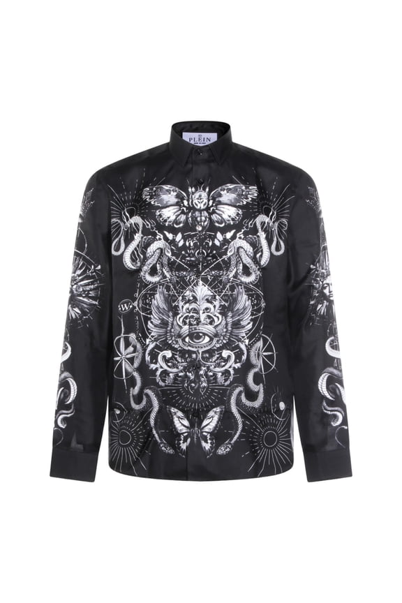 Tailored Black Shirt With Button-Down Front (Men's)