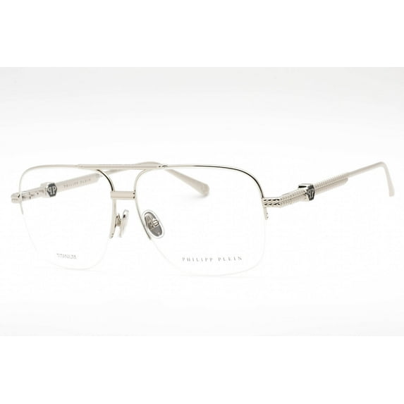 Philipp Plein VPP063W 0589 Men's Shiny Palladium Frame Eyeglasses