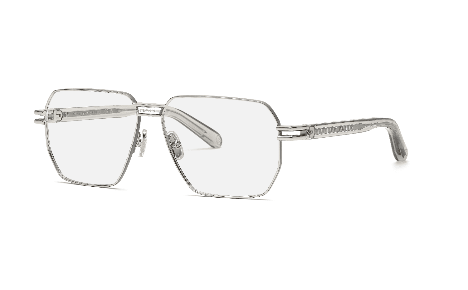 Philipp Plein SPP050 Adventure Mask 568L Bachelite Lucida Totale Occhiale Da Sole Uomo