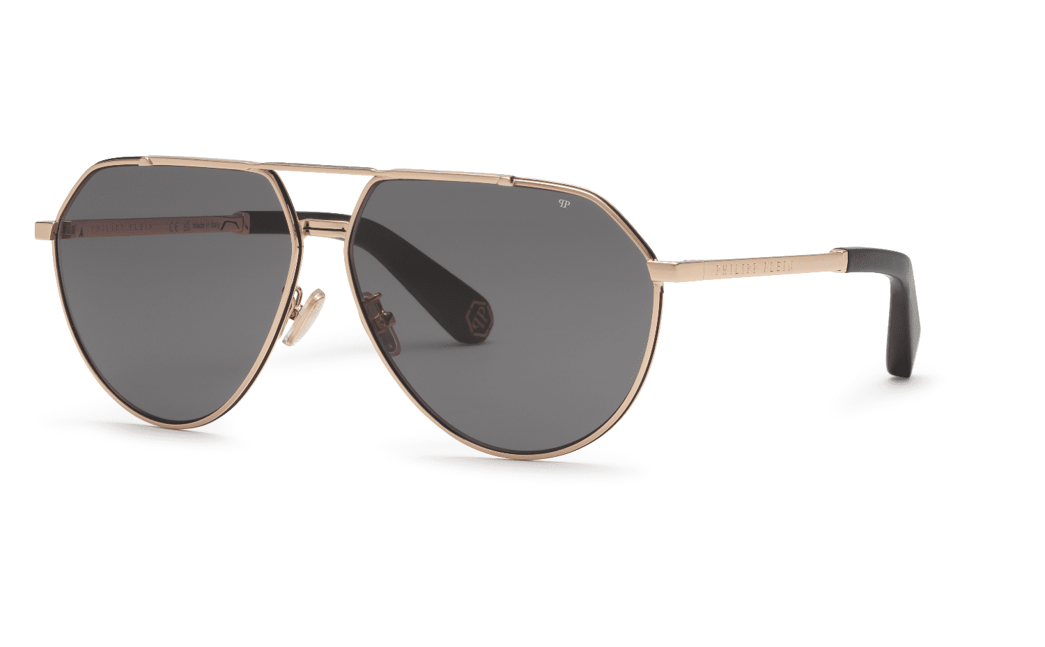 Philipp Plein SPP093M 0722 Sunglasses Dark Havana Aviator Frame, Green Lenses Sunglasses Philipp Plein Black in Plastic - 66793099 main image 2
