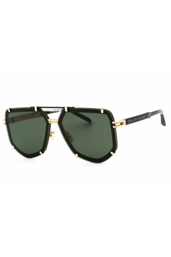 SPP132 301Y Men's Grey/Green Lens Metal Sunglasses