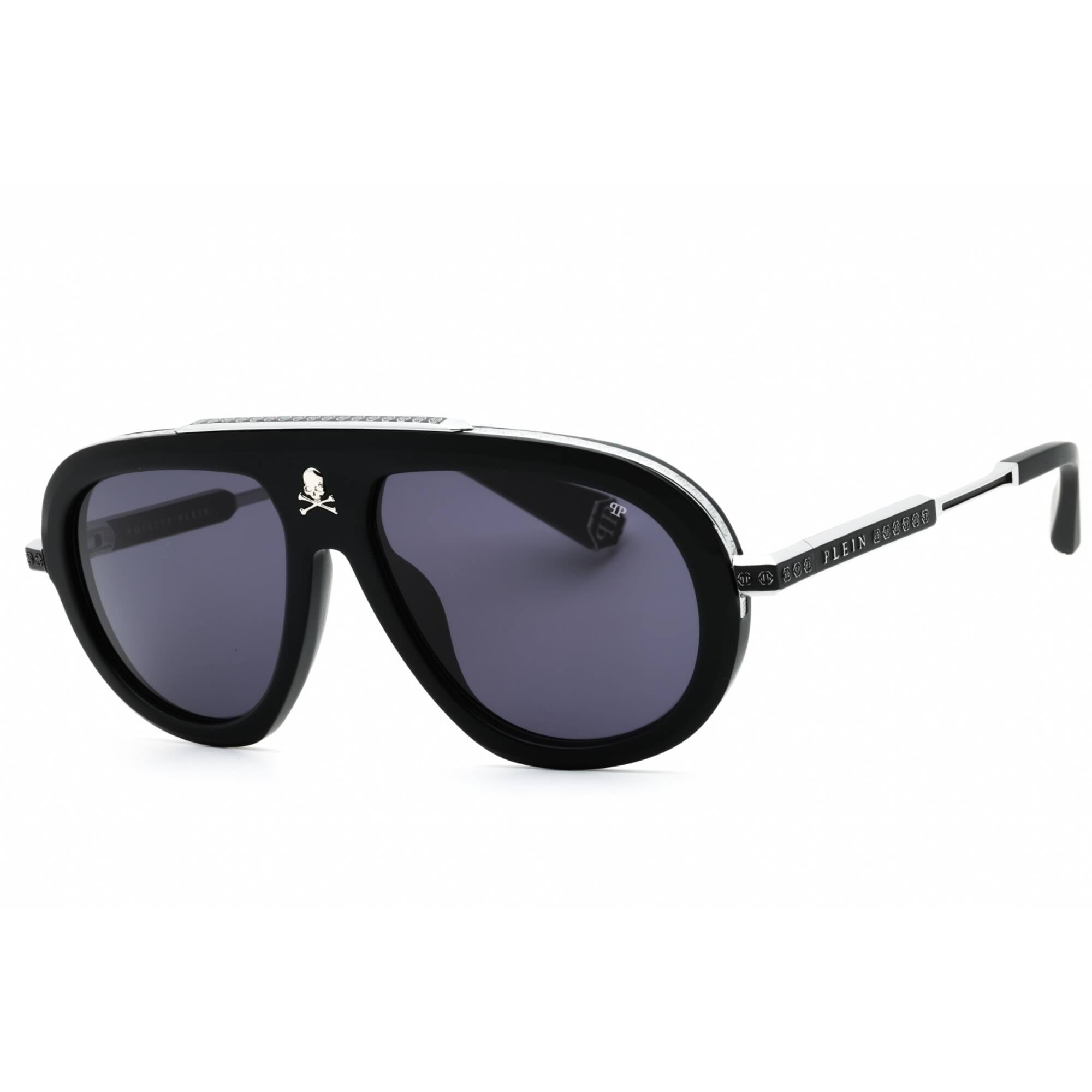 Philipp Plein SPP151W 0703 Men's Smoke Lens Full Rim Sunglasses