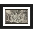 thumbnail image 1 of Philipp von Foltz 24x16 Black Ornate Framed Double Matted Museum Art Print Titled: The Count of Habsburg (1837), 1 of 5