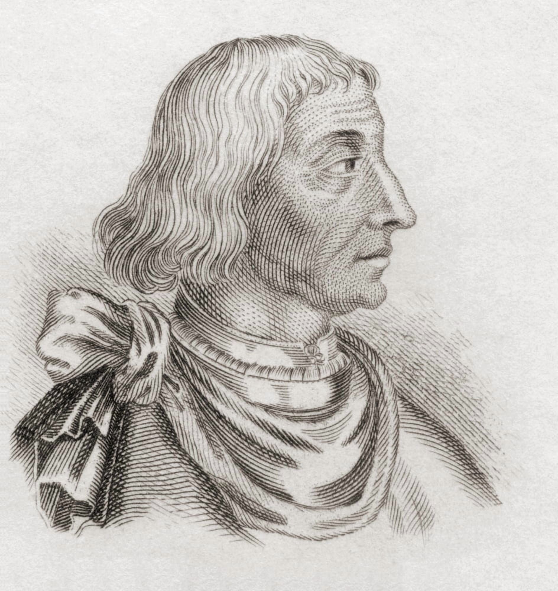 Philippe De Commines 1447 To C 1511 French Philosophical Historian Writer And Diplomat From Crabbes Historical Dictionary Published 1825 Canvas Art - Ken Welsh Design Pics (14 x 15)