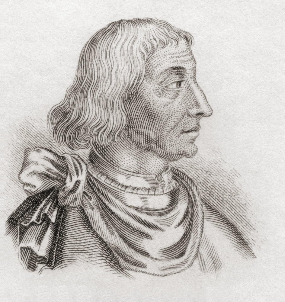 Philippe De Commines 1447 To C 1511 French Philosophical Historian Writer And Diplomat From Crabbes Historical Dictionary Published 1825 Canvas Art - Ken Welsh Design Pics (28 x 30)