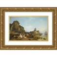 thumbnail image 1 of Philippe-Jacques de Loutherbourg 24x17 Gold Ornate Framed and Double Matted Museum Art Print Titled - A Sea Port in the Levant, Morning (1784), 1 of 4