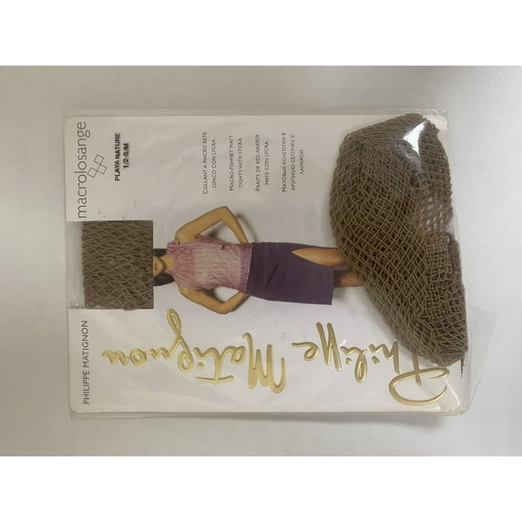 Philippe Matignon macrolosange Fishnet Tights Natural Beach (Size 1/2-S/M)