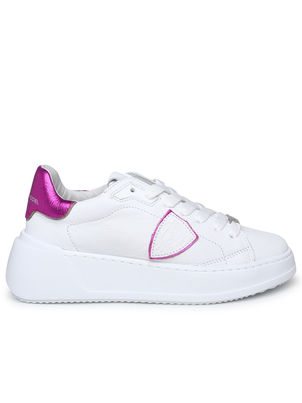 Philippe Model Donna Tres Temple White Leather Sneakers - Walmart.com