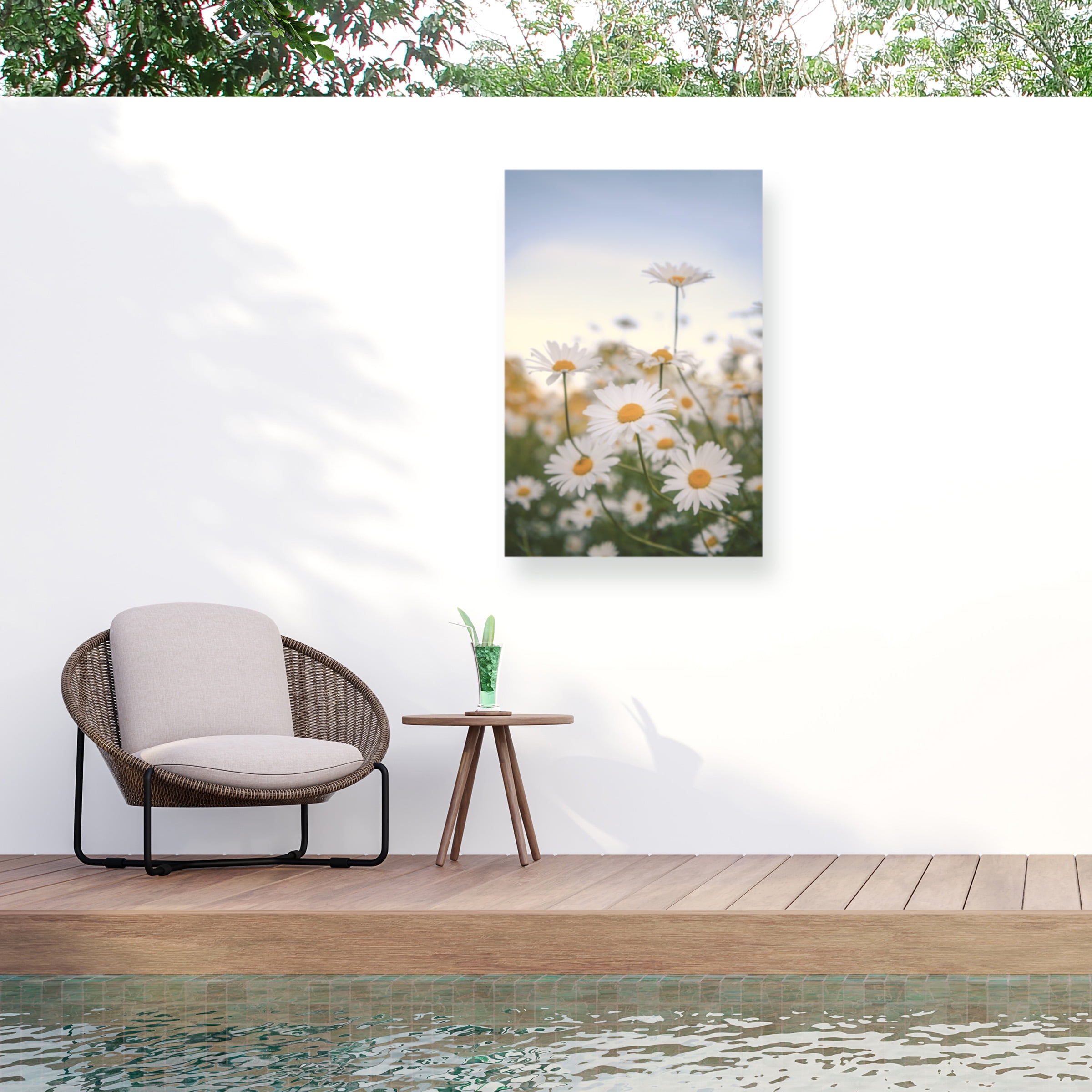 Philippe Sainte-Laudy 'Fields of Marguerite' Outdoor Canvas