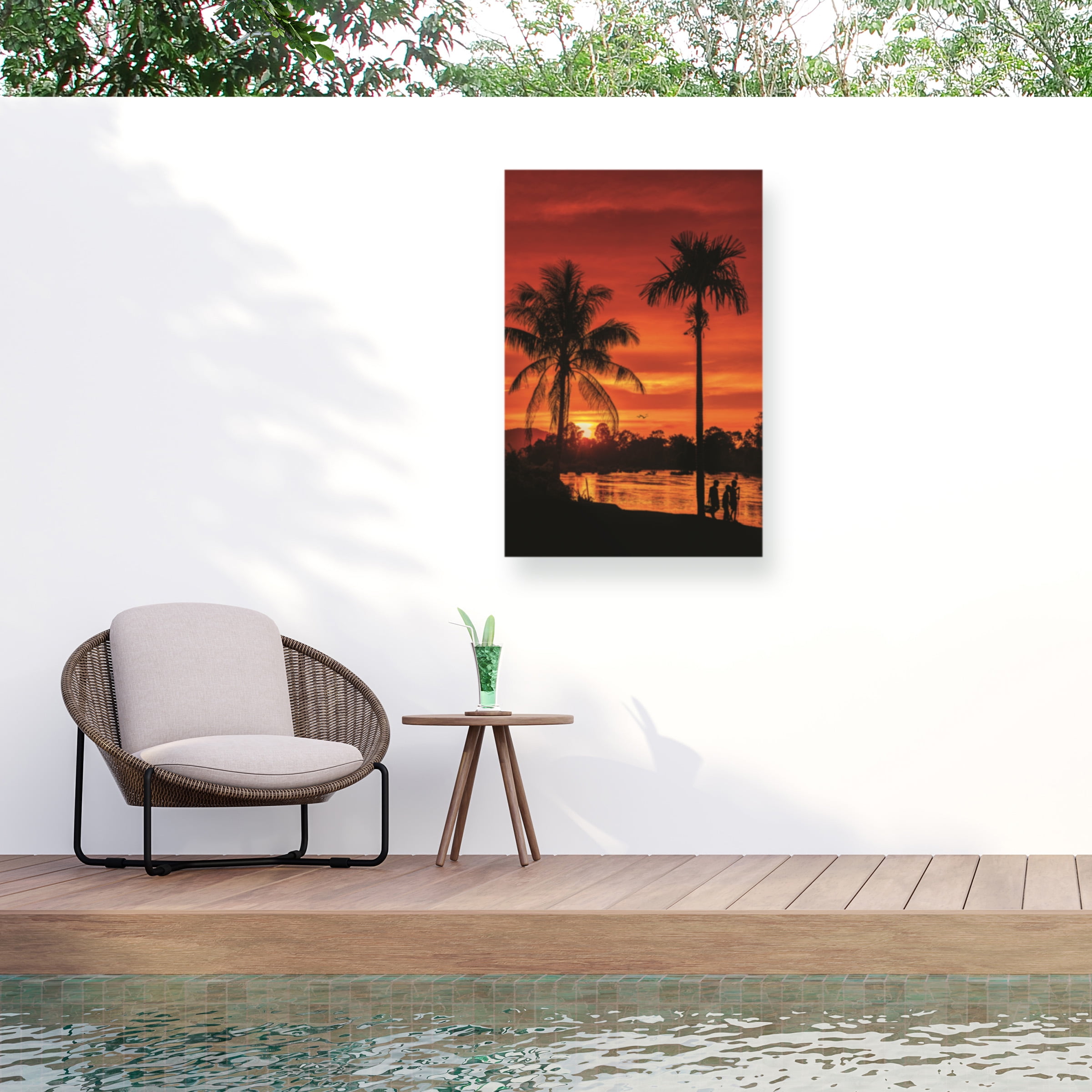 Philippe Sainte-Laudy 'Flaming Sky' Outdoor Canvas 47x30