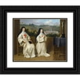 thumbnail image 1 of Philippe de Champaigne 18x15 Black Ornate Wood Framed Double Matted Museum Art Print Titled - Portrait of Mother Agnes and Sister Angelique from the Abbey of Port Royal Des Champs, 1 of 5