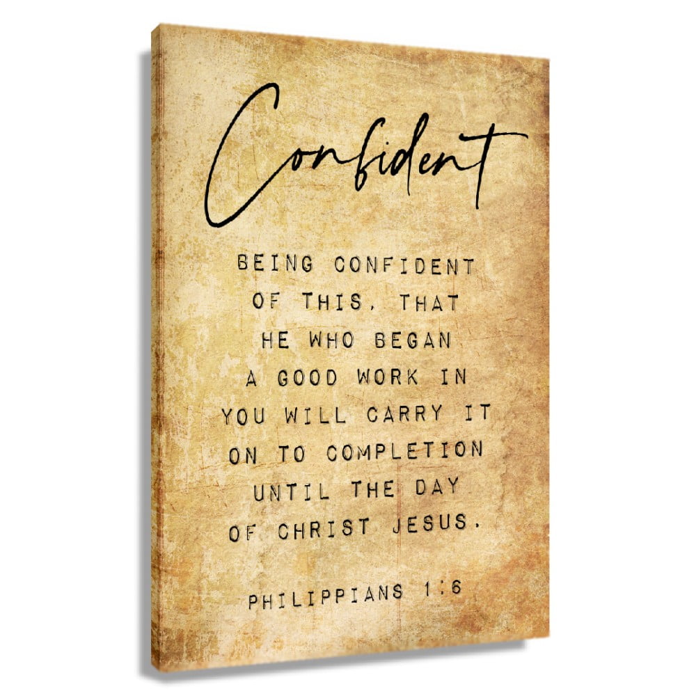 Philippian 1 6 Bible Quote Wall Art Scripture Posters Poster Canvas