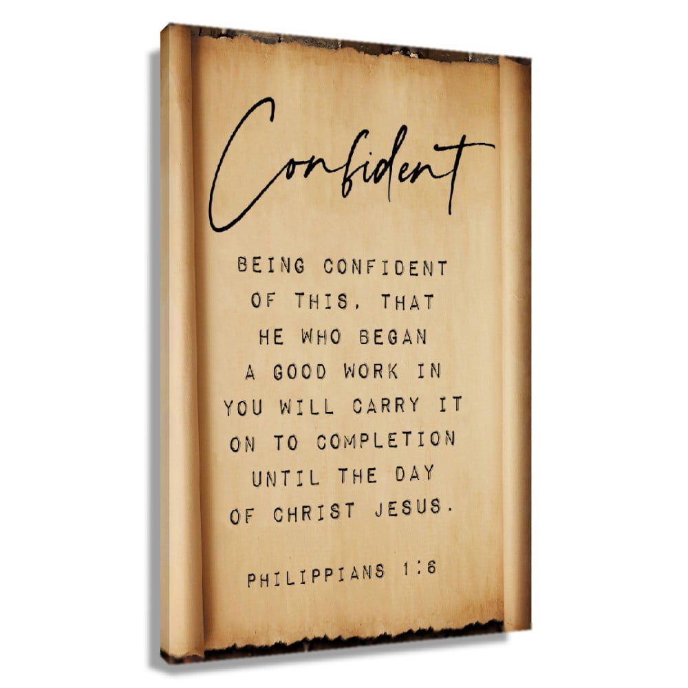 Philippian 1 6 Bible Verse Wall Art Vintage Scripture Posters Poster
