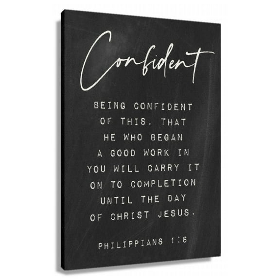 Philippian 1 6 Wall Art Bible Verse Poster Pictures Canvas for Living Room Artwork Kitchen Giclee Canvas Modern Home Decoration Painting Panels